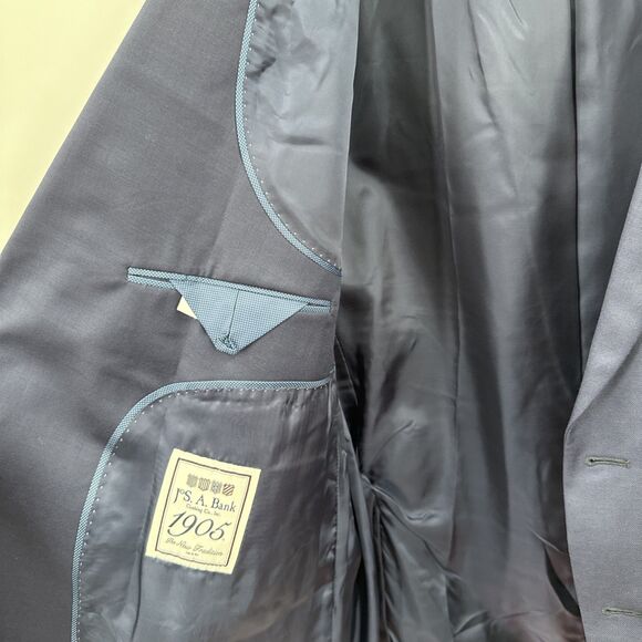 Jos. A. Bank Men's Blazer Sport Coat 50L 100% Wool Regal Bright Blue Twill $179 - Picture 7 of 12